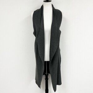 COLOUR 5 POWER sleeves long lines wool blend Sweater cardigan Lagenlook Sz F